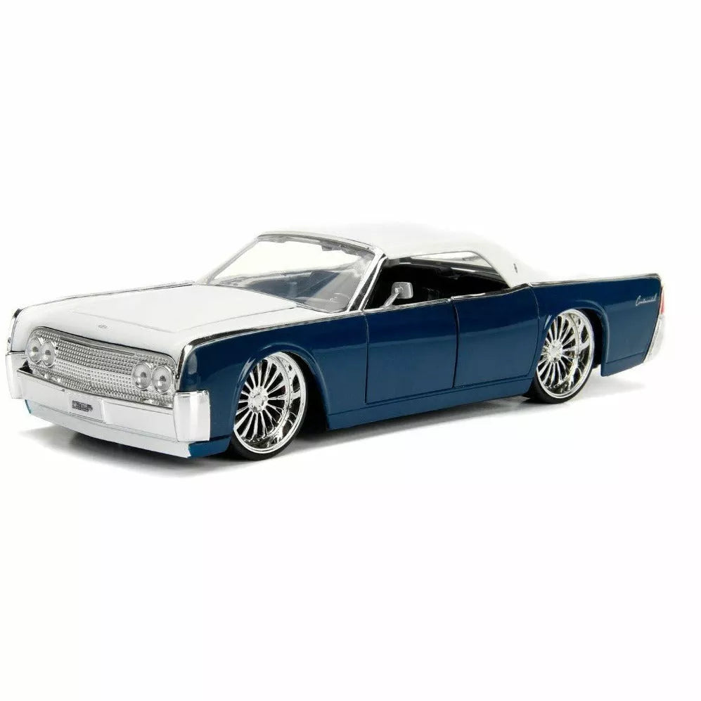 "BIGTIME Kustoms" 1/24 1963 Lincoln Continental Blue and White