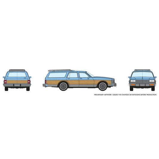HO Chevrolet Caprice Wagon: Baby Blue Woodie
