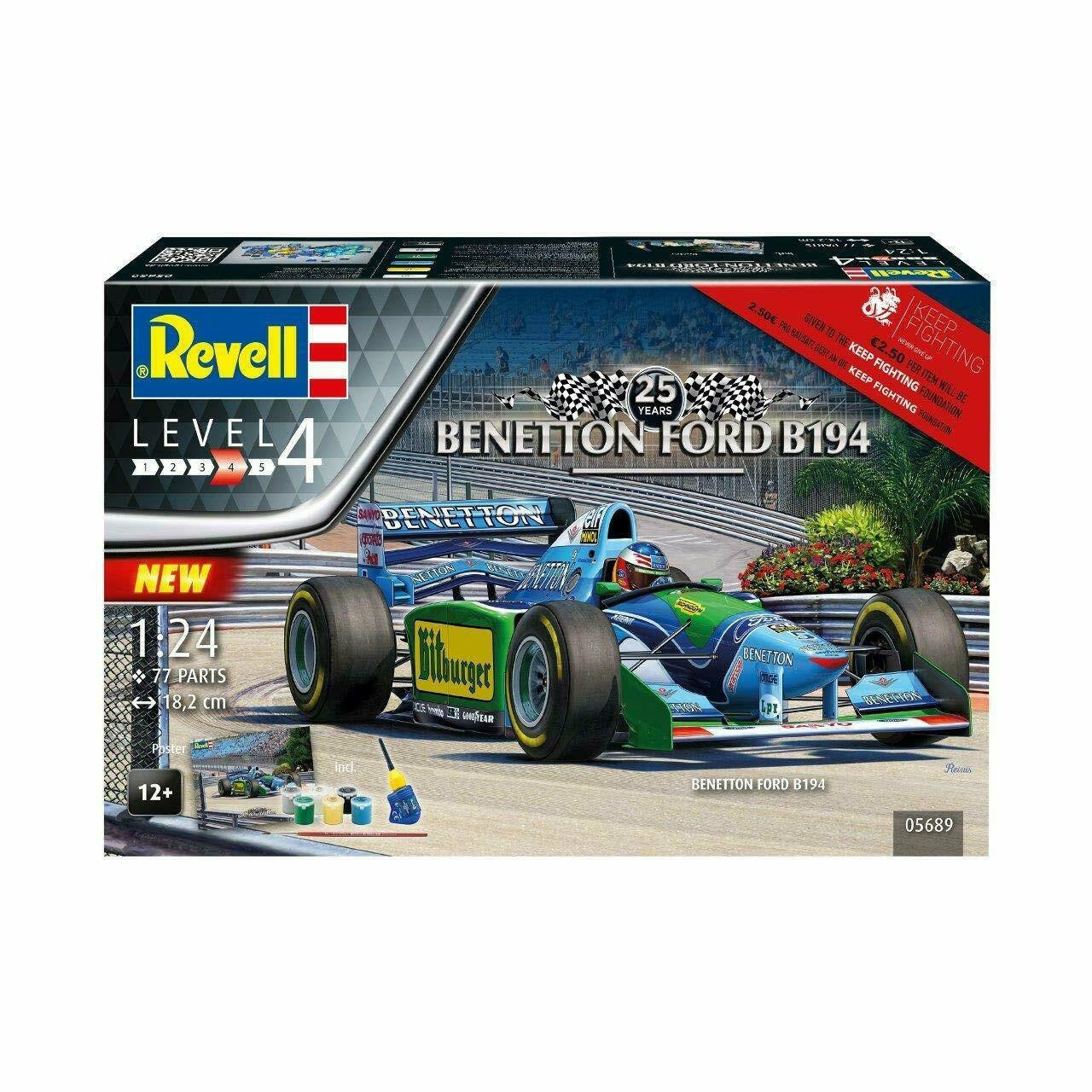 25 Years Benetton Ford B194 Gift Set 1/24 Model Car Kit #5689 by Revell