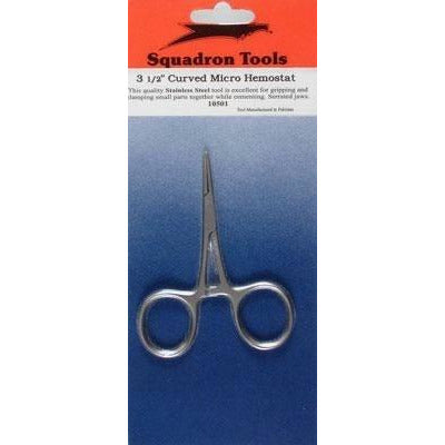 3.5" Curved Micro Hemostat by Squadron