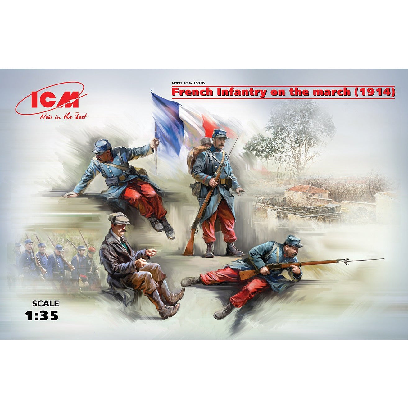 French Infantry On The March (1914) 1/35 by ICM