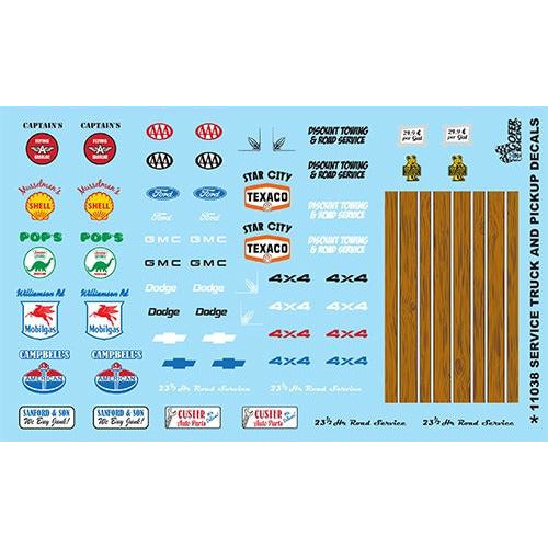 Gofer Racing Service Truck and Pickups Decal Sheet 1/24
