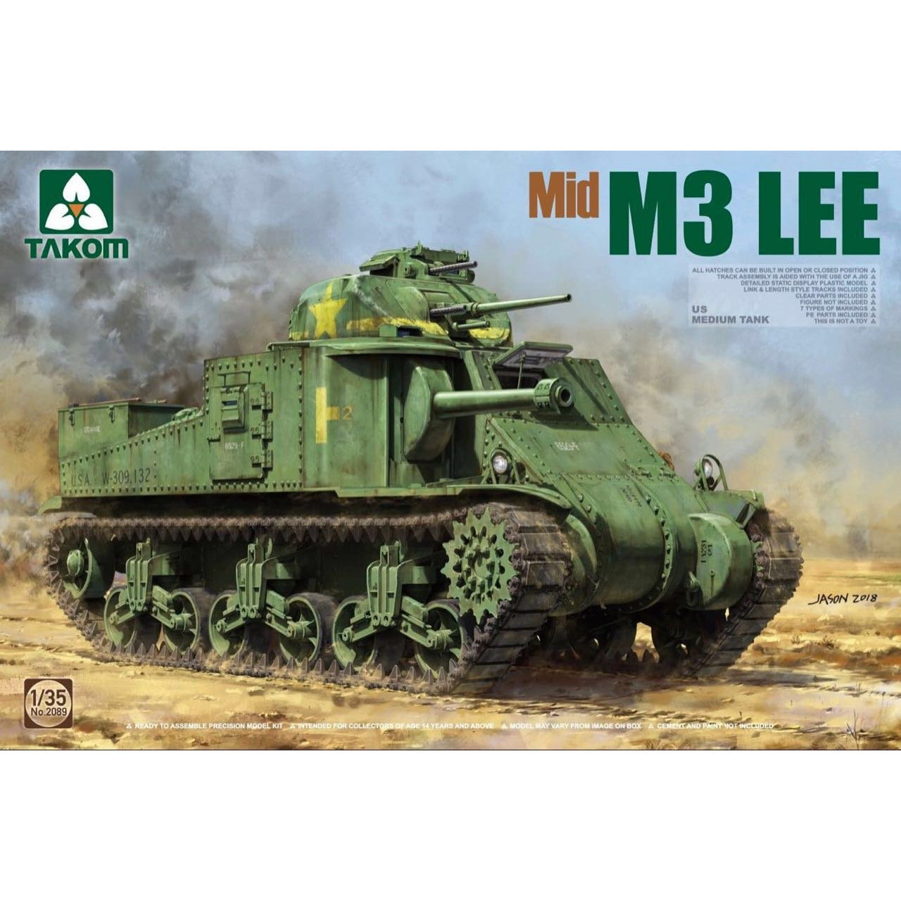 US Medium M3 Lee Mid. 1/35 by Takom