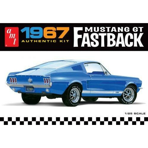 1967 Ford Mustang GT Fastback 1/24 Model Car Kit #1241 by AMT