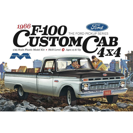 1966 F-100 Custom Cab 4x4 1/25th Model Truck Kit #1236 By Moebius
