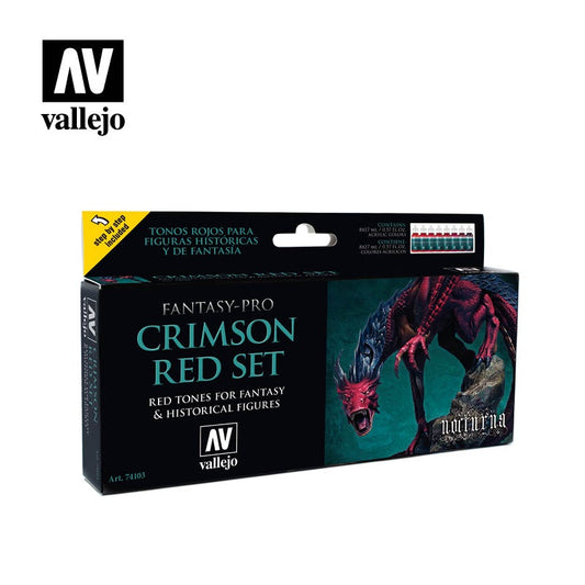 VAL74103 Fantasy Pro Crimson Red Painting Set