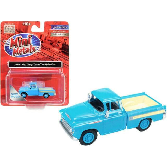 1957 Chevy Cameo Pickup Alpine Blue [HO]