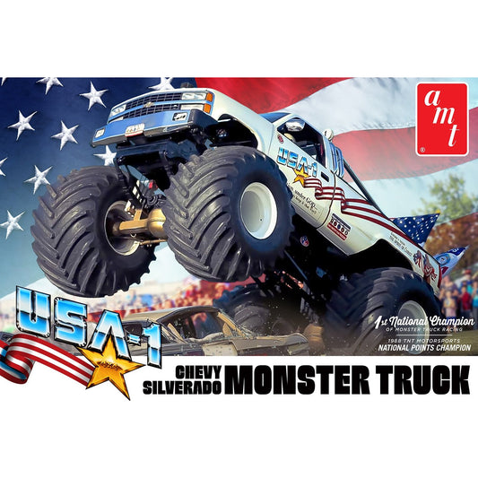 Chevrolet Silverado USA-1 Monster Truck 1/25 Model Truck Kit #1252 by AMT