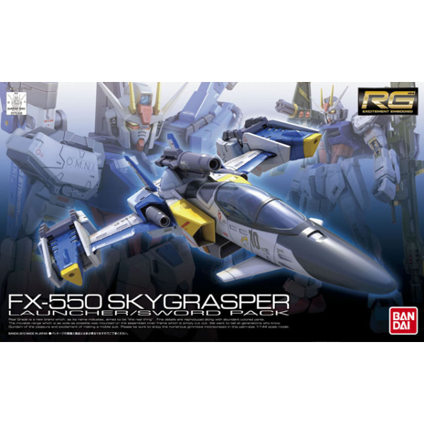 RG 1/144 #06 FX-550 Skygrasper (w/ Sword & Launcher Striker Packs) #0175306 by Bandai
