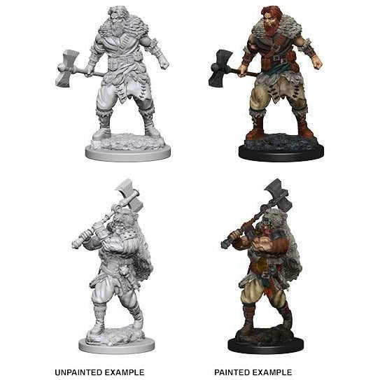 D&D Unpainted Mini - Human Male Barbarian 72643