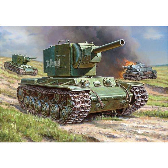 Soviet Heavy Tank KV-2 1/100 #6202 by Zvezda