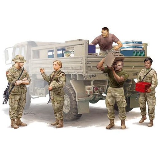 Modern US Soldiers - Logistics Supply Team #00429 1/35 Figure Kit by Trumpeter