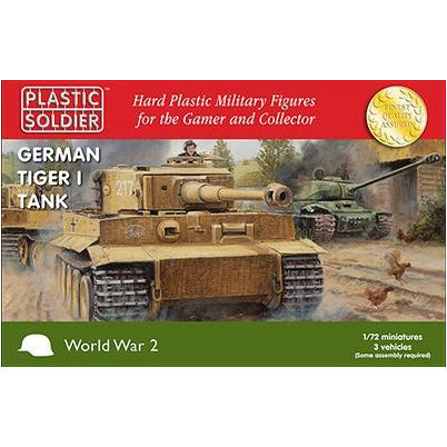 German Tiger Tank WWII - 3 Vehicles with Figures #20032 15mm Scenery Kit by Plastic Soldier