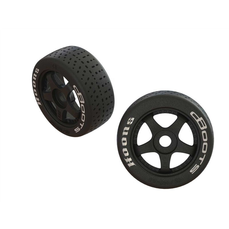 1/7 dBoots Hoons Front 100 Pre-Mounted Belted Tires, 17mm Hex (2): Felony ARA550062