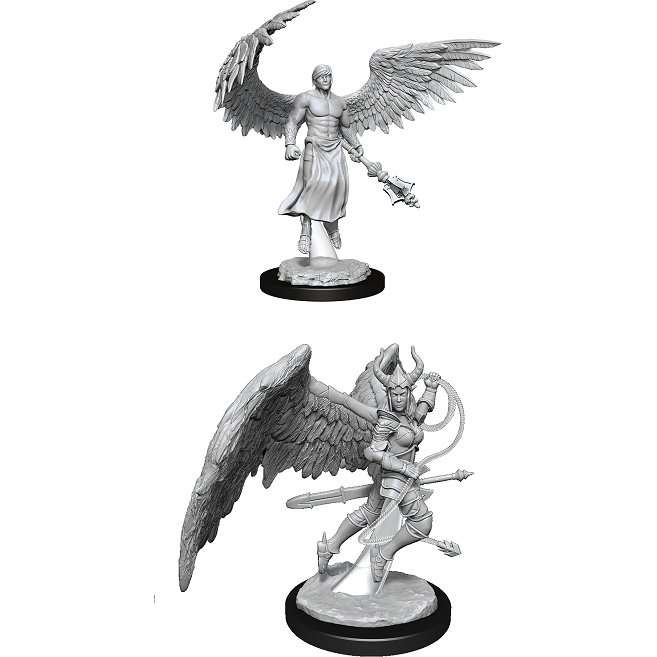 D&D Unpainted Mini - Deva & Erinyes 90157