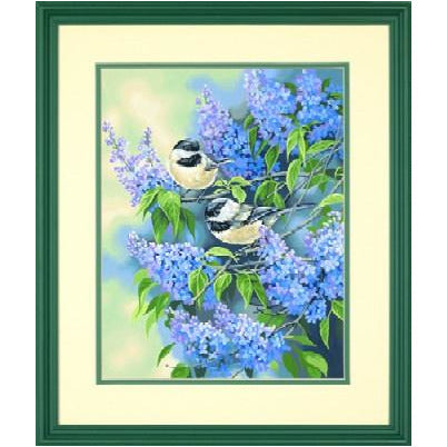Dimensions Paint by Numbers Chickadees & Lilacs (11"x14")