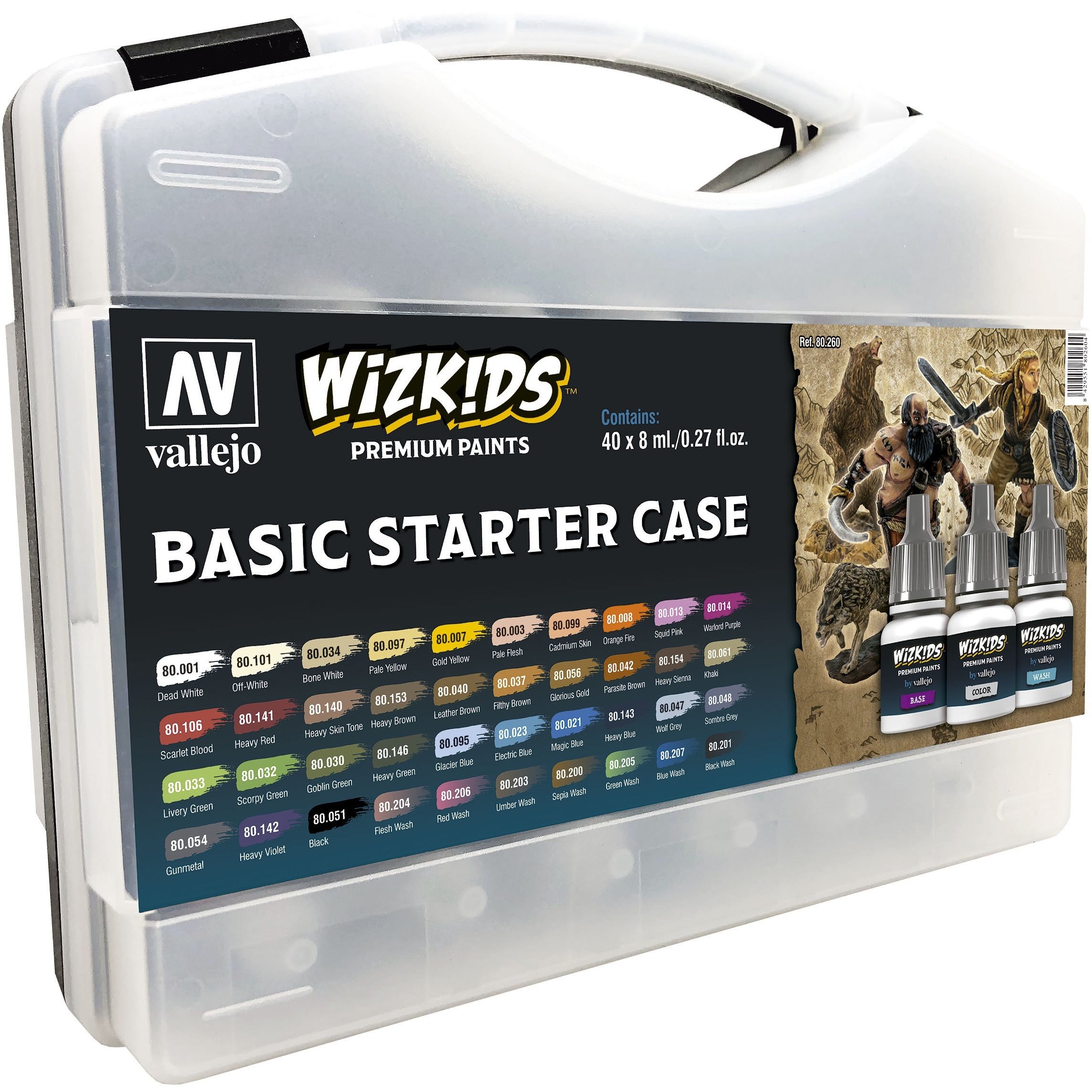 VAL80260 WiZKIDS Basic Starter Case of 40 Premium Paints
