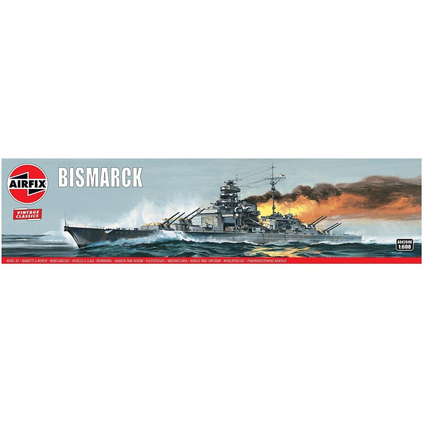 German Battleship Bismarck 1/600 Model Ship Kit #4204 by Airfix