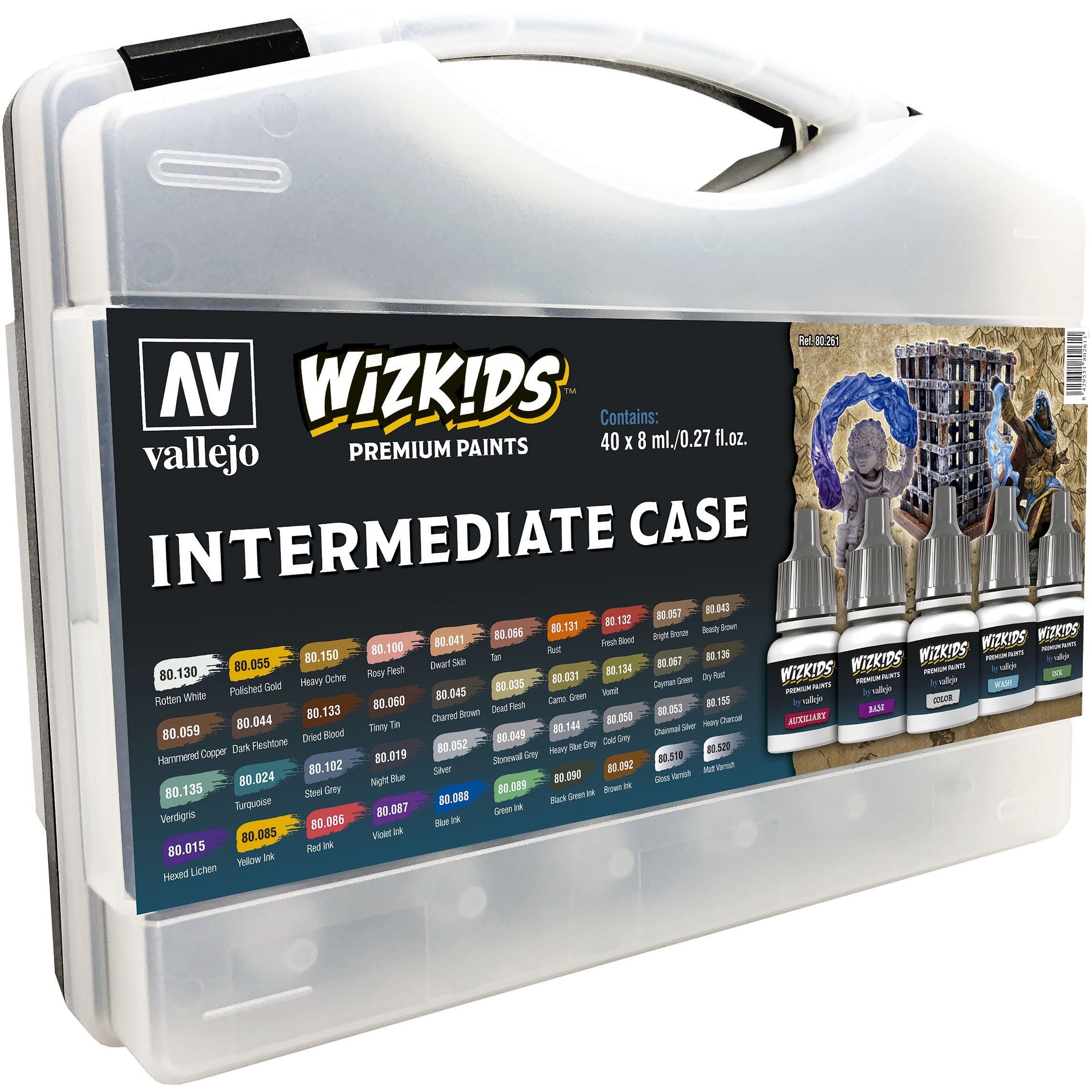 VAL80261 WIZKIDS Intermediate Case of 40 Premium Paints