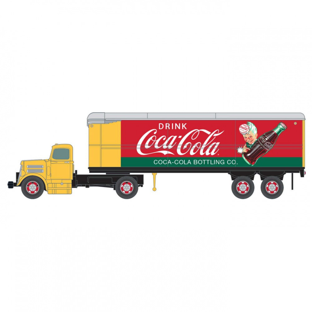 White WC22 Tractor/Trailer Set (Yellow/Coca-Cola) [HO]