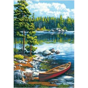 Dimensions Paint by Numbers Canoe by the Lake (14"x20")