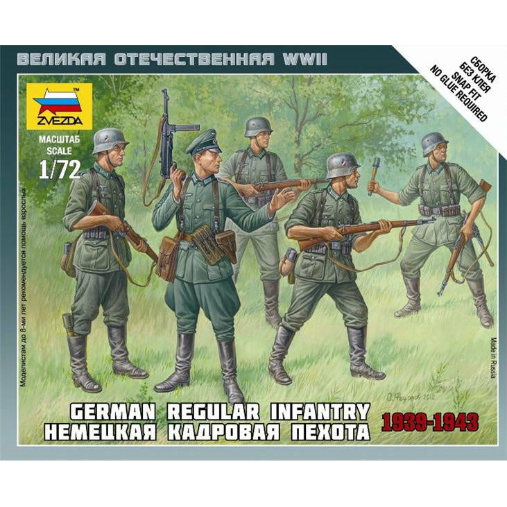 WWII German Regular Infantry 1939-43 #6178 1/72 Figure Kit by Zvezda