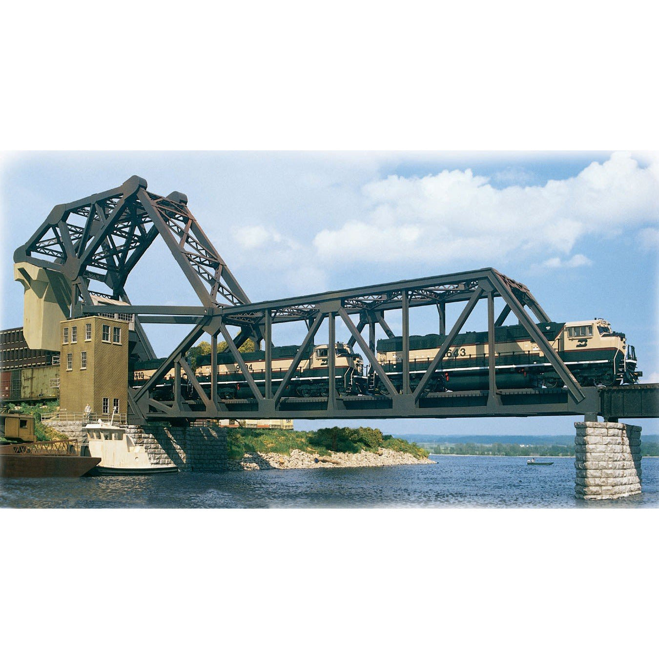 Operating Single-Track Railroad Bascule Bridge -- Kit