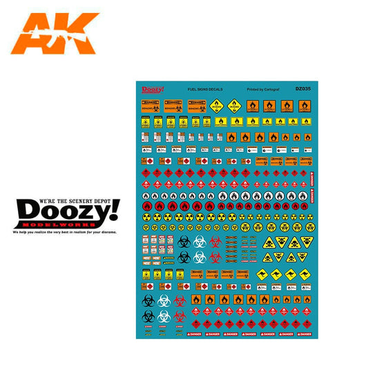 Doozy Assorted Fuel Signs Decals