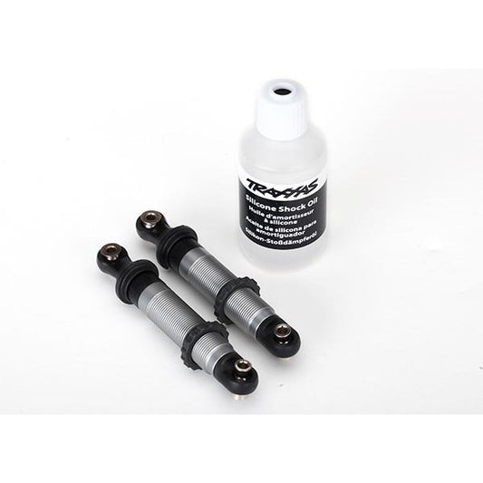 TRA8260 Traxxas Shocks, GTS, silver aluminum (assembled with spring reta