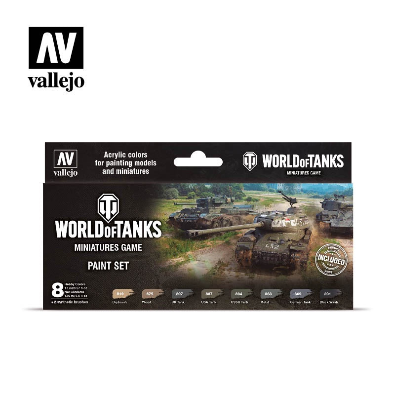 VAL70245 World of Tanks Miniatures Game Paint Set of 8