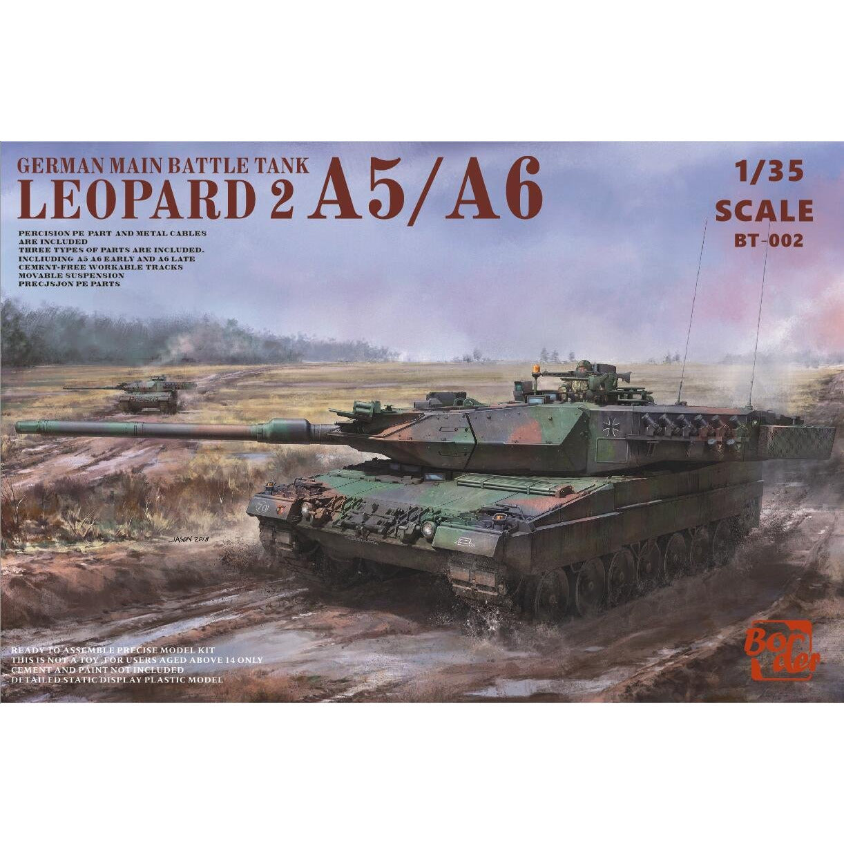 Leopard 2 A5/A6 German Battle Tank 1/35 by Border