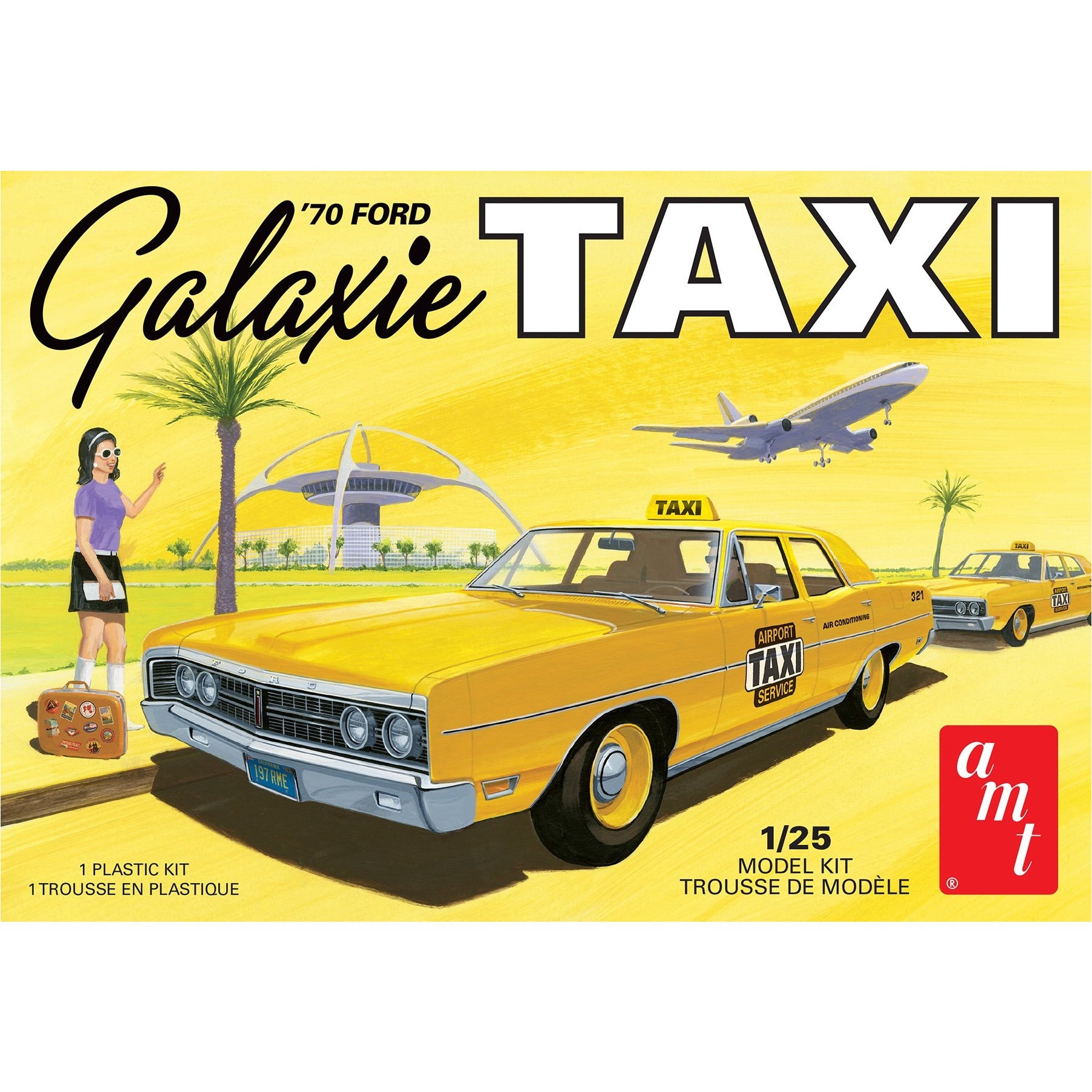 1970 Ford Galaxie Taxi 1/25 Model Car Kit #1243 by AMT