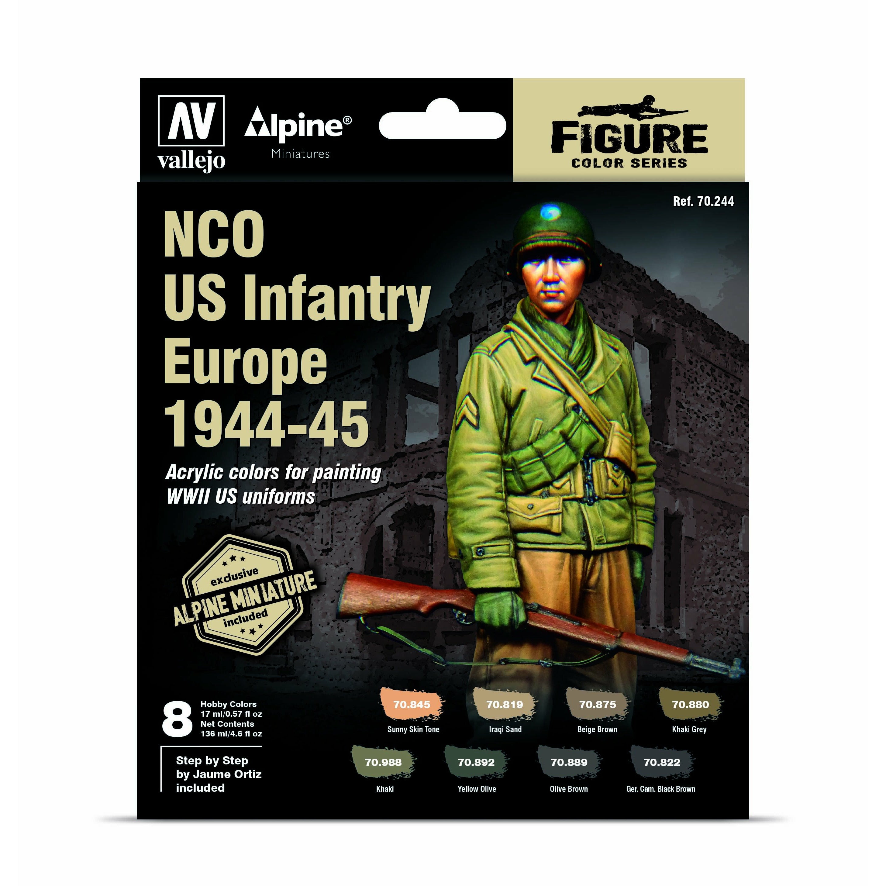 VAL70244 NCO US Infantry Europe 1944-1945 Paint Set