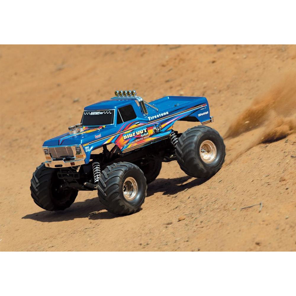 1/10 Traxxas Bigfoot No. 1 BlueX The Original Monster Truck, 2WD Monster Truck, XL-5 brushed ESC, Titan 12t Motor, 7 Cell NiHM battery and 4A DC Charger