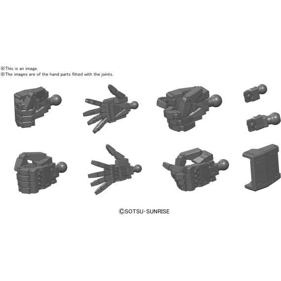 Builders Parts HD 1/144 MS Hand 01 (EFSF) Dark Gray #5062864 by Bandai