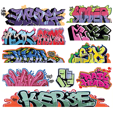 Blair Line Mega Set Modern "Tagger" Graffiti Decals Mega Set #08