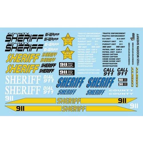 Modern Sheriff Decal Sheet 1/24
