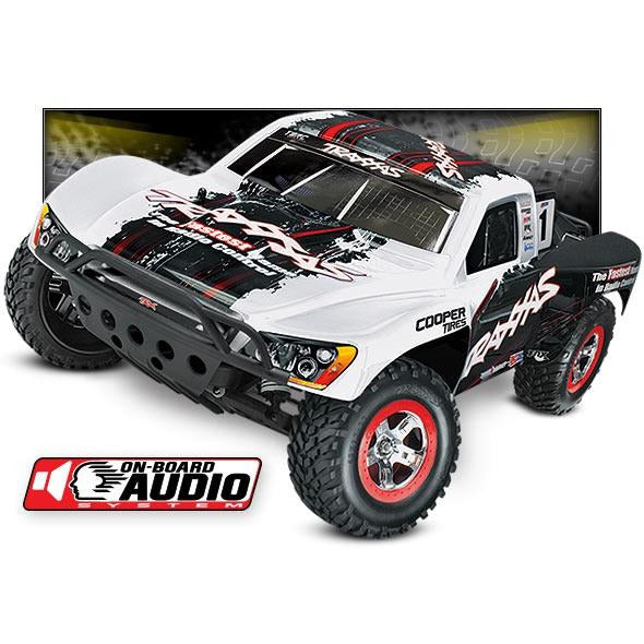 Traxxas Slash 2WD 1/10 RTR Electric Short Course Truck White, 7-cell NiHM Battery, 4A DC charger. Brushed ESC XL-5 with Titan 12t with Onboard Audio