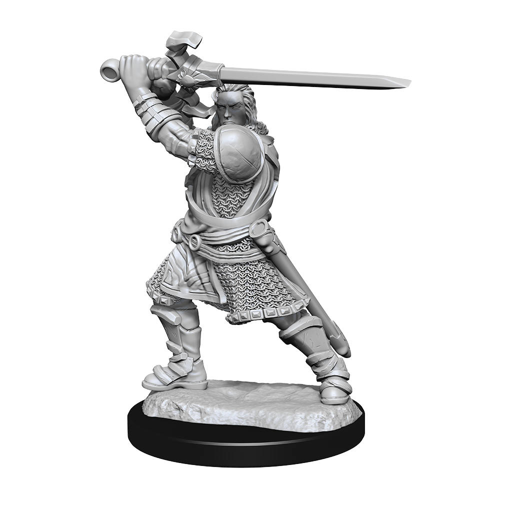 D&D Unpainted Mini - Human Paladin - Male 90220