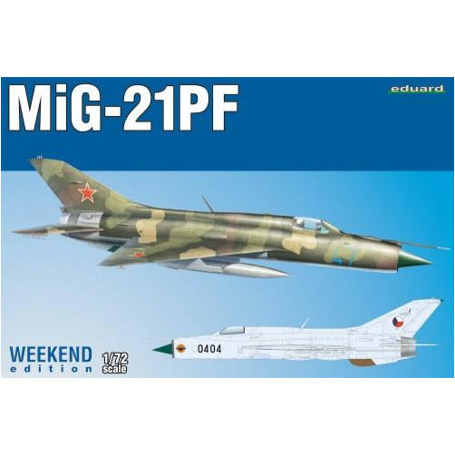 MiG21PF Soviet Cold War Jet Fighter (Wkd Edition Plastic Kit) 1/72 by Eduard