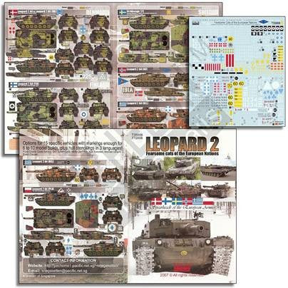 1/35 Leopard 2 Fearsome Cats European Nations decals