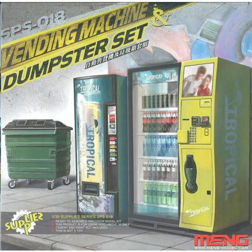 Vending Machine & Dumpster SPS-018 - 1/35 Supplies Series by Meng