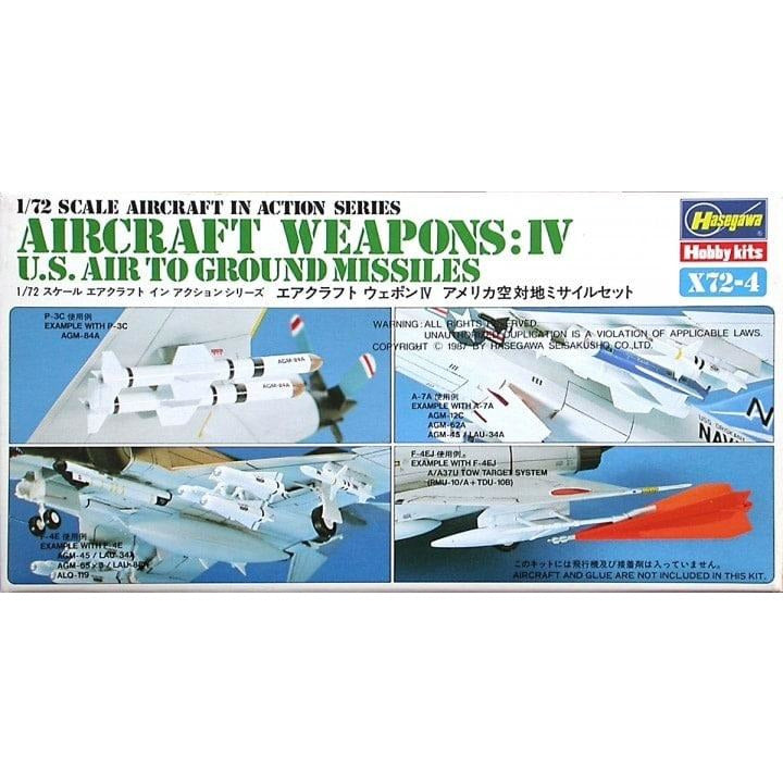 Aircraft Weapons: IV U.S. Air to Ground Missiles 1/72 #35004 by Hasegawa