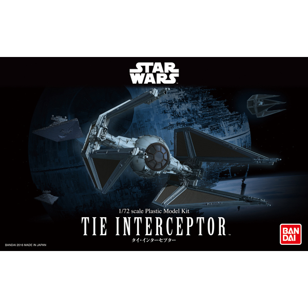 TIE Interceptor 1/72 Star Wars Model Kit #0208099 by Bandai