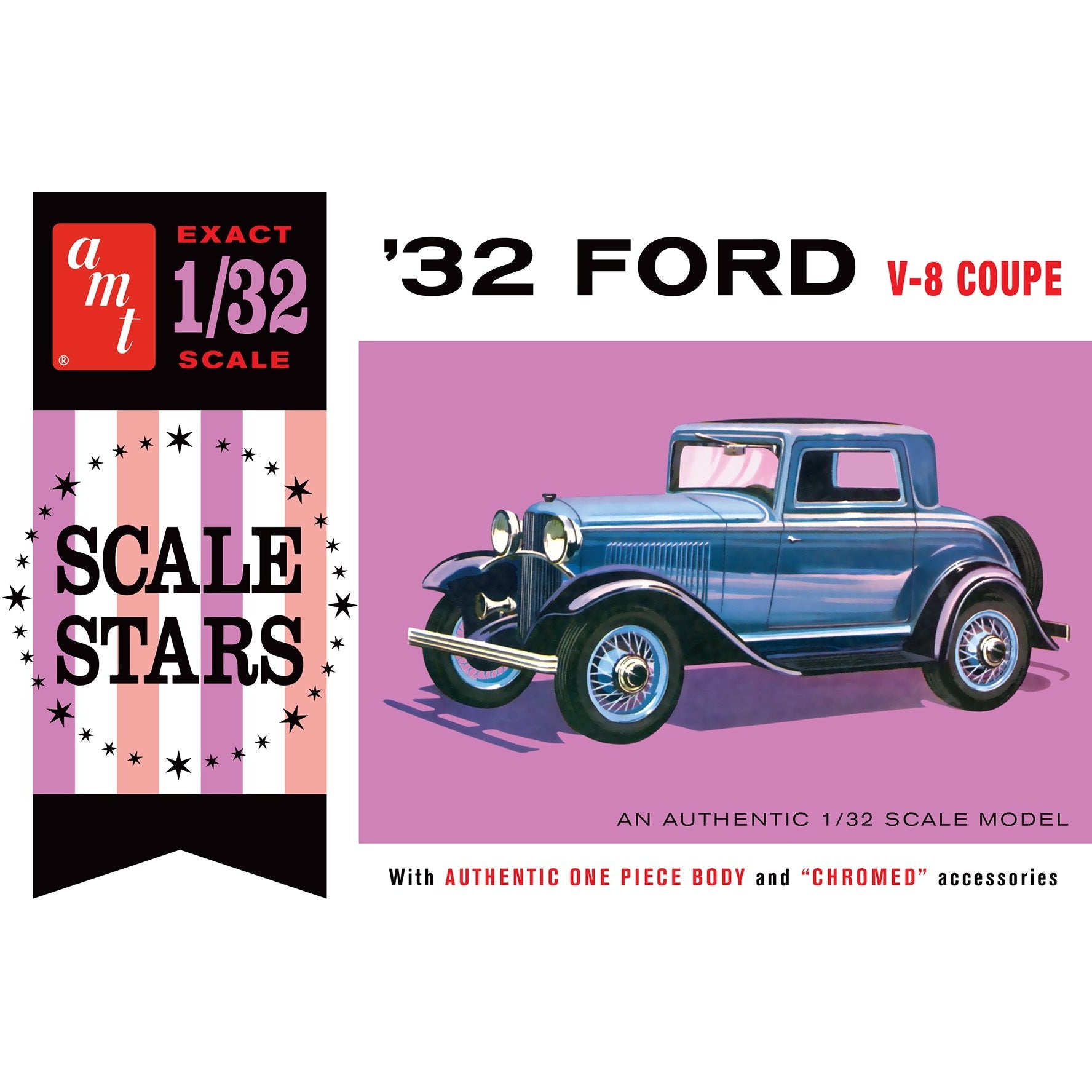 1932 Ford V-8 Coupe 1/32 Model Car Kit #1181 by AMT