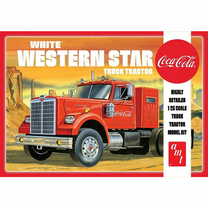 White Western Star Semi Tractor (Coca-Cola) 1/25 Model Truck Kit #1160 by AMT