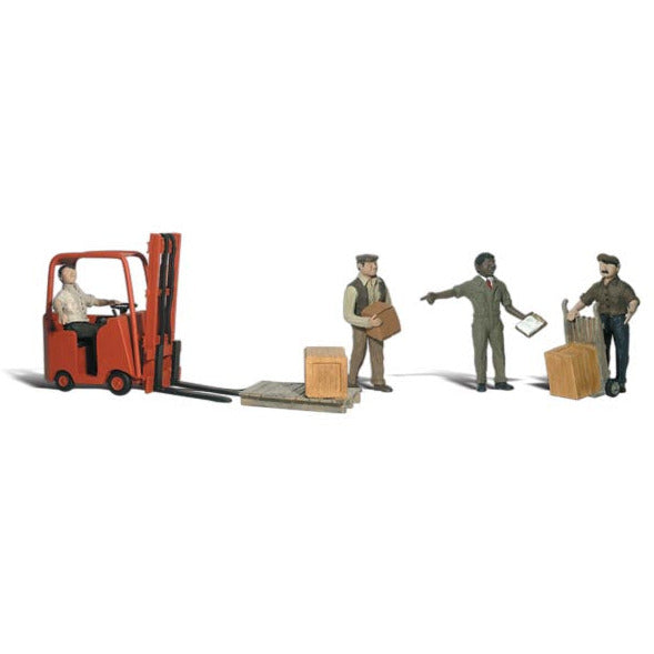 Woodland Scenics Workers w/ Forklift (HO) WOO1911