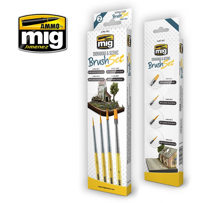 Ammo Mig Brush Set - Assorted