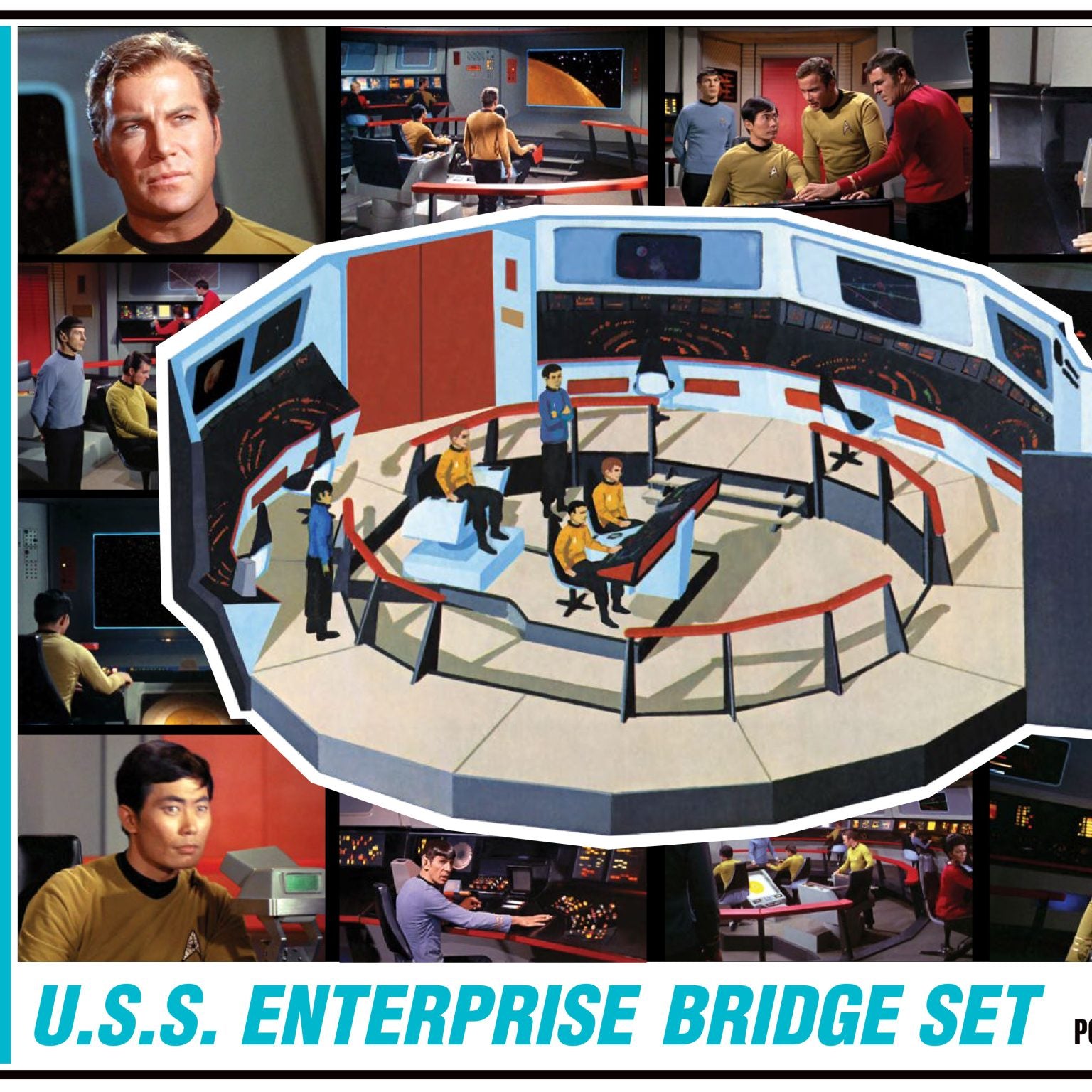 USS Enterprise Bridge 1/32 Star Trek the Original Series Model Kit #1270M by AMT