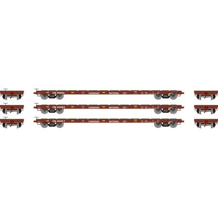 HO RTR 60' Flat Car, CN #(3)